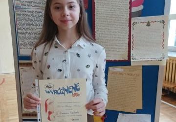 Uczennica naszej szkoły - laureatką Wojewódzkiego Konkursu Literackiego