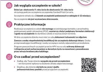 SZCZEPIENIA PRZECIW HPV W SZKOŁACH