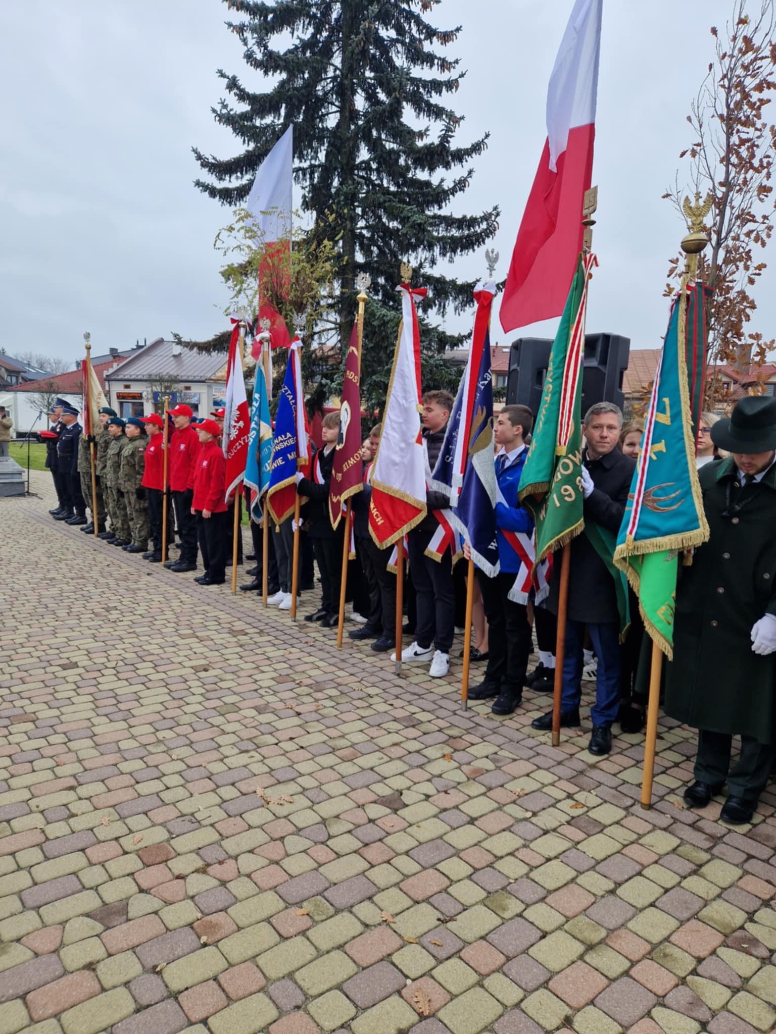 Udział pocztu sztandarowego w obchodach Narodowego Święta Niepodległości