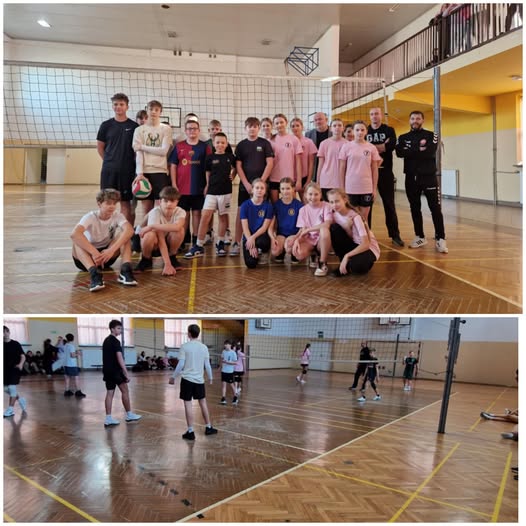 Mikołajkowy mecz towarzyski w piłce siatkowej SP Widełka – ZS Budy Głogowskie
