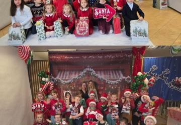 Uroczysta wizyta klas 1a i 1b w Centrum Natura Caritas w Budach Głogowskich