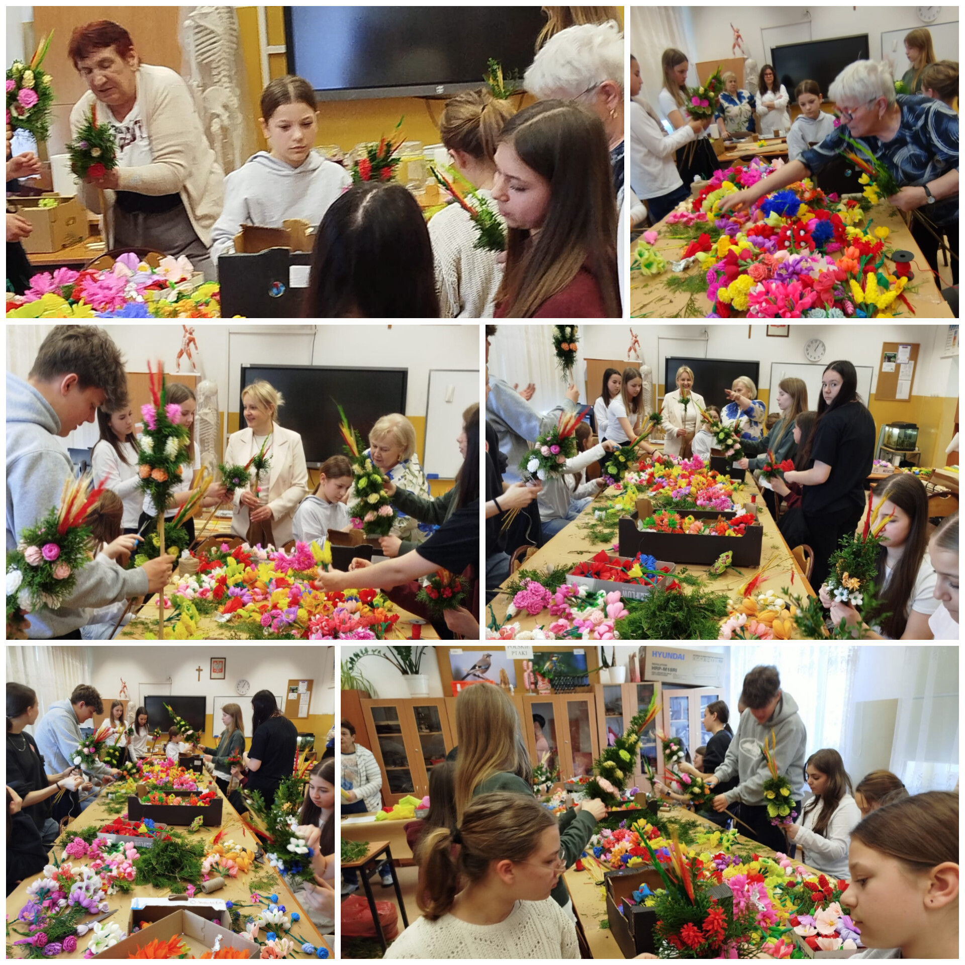 Międzypokoleniowe warsztaty tworzenia palm wielkanocnych