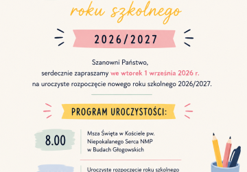 ROZPOCZĘCIE ROKU SZKOLNEGO 2026/2027