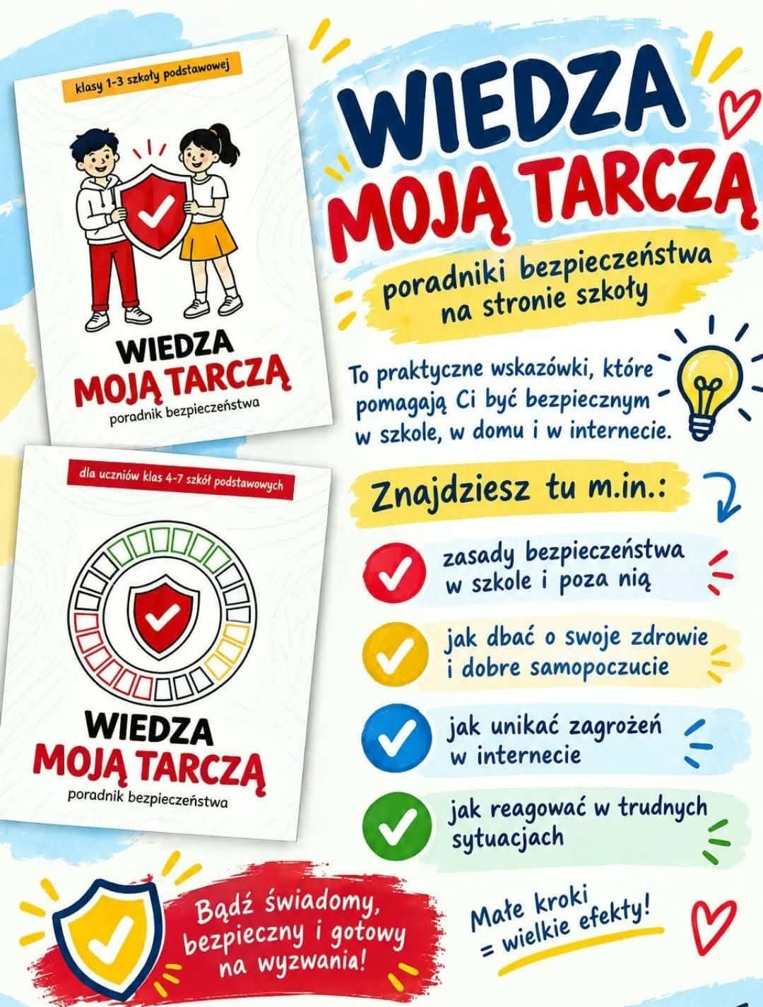 „WIEDZA MOJĄ TARCZĄ”  – poradniki bezpieczeństwa